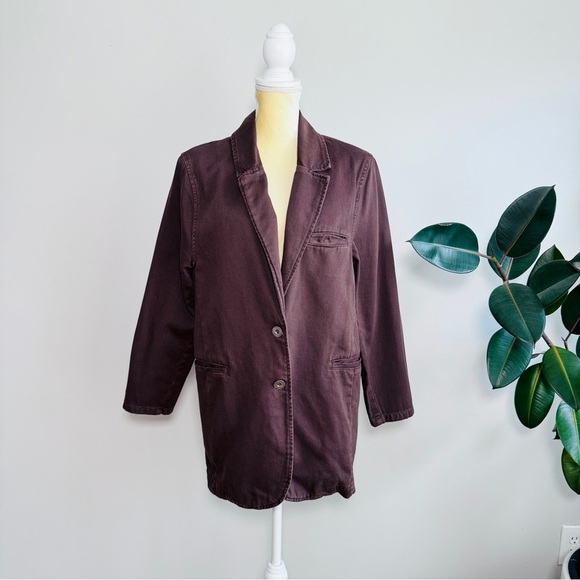 Baci Italy brown denim two-button blazer - Picture 1 of 8